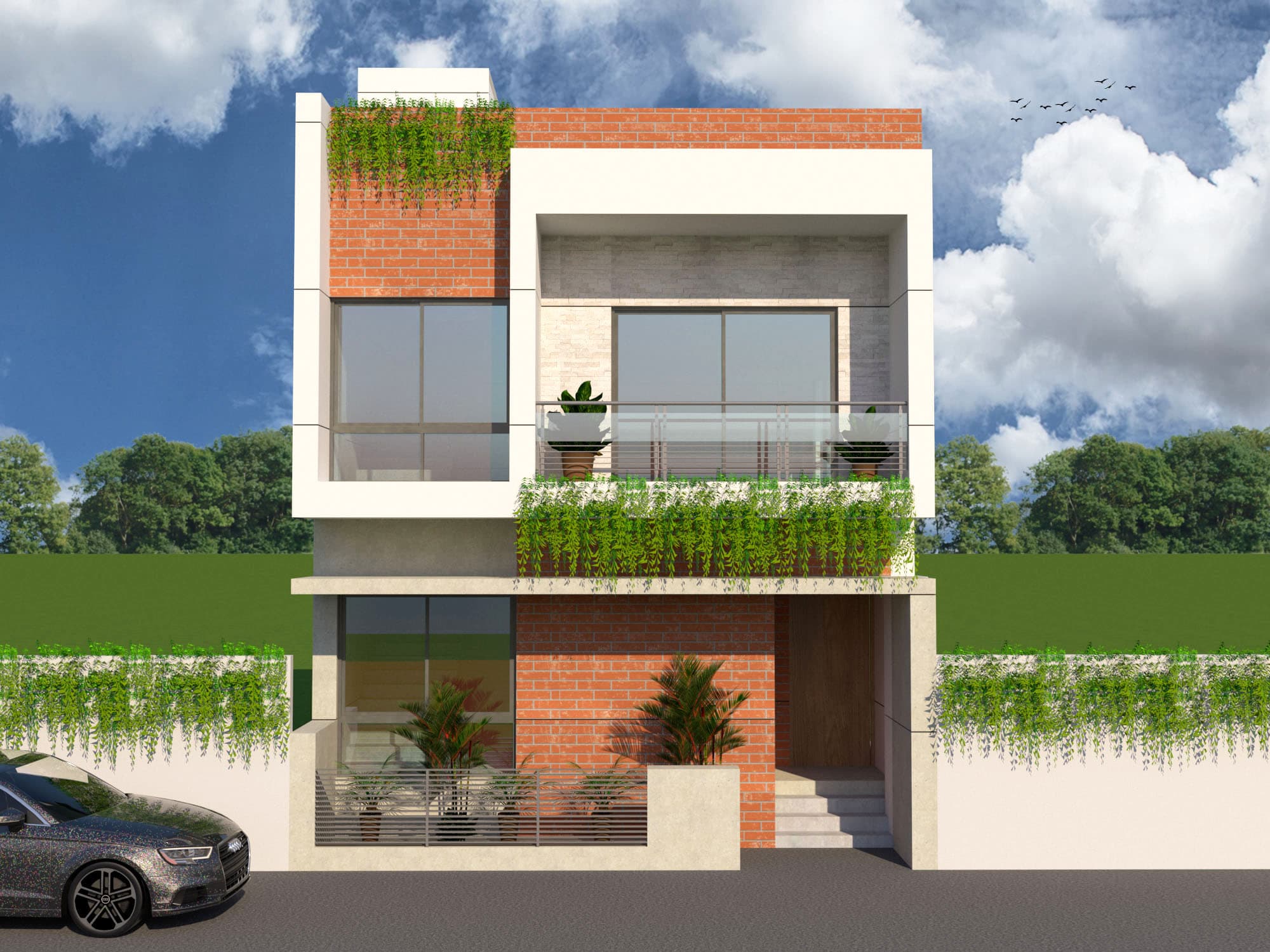 A Single family residential duplex at Pabna